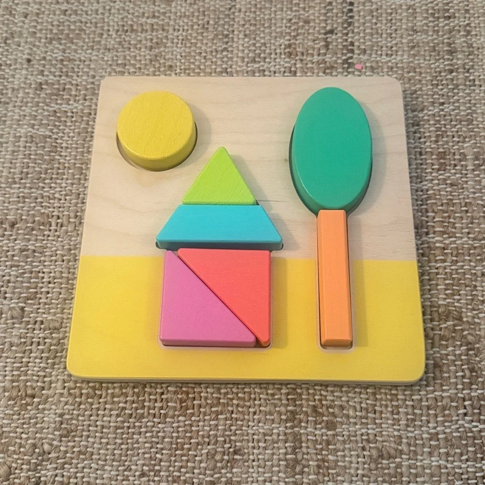 Lovevery Colorful Double Sided Wooden Puzzle for Kids The Helper Playkit